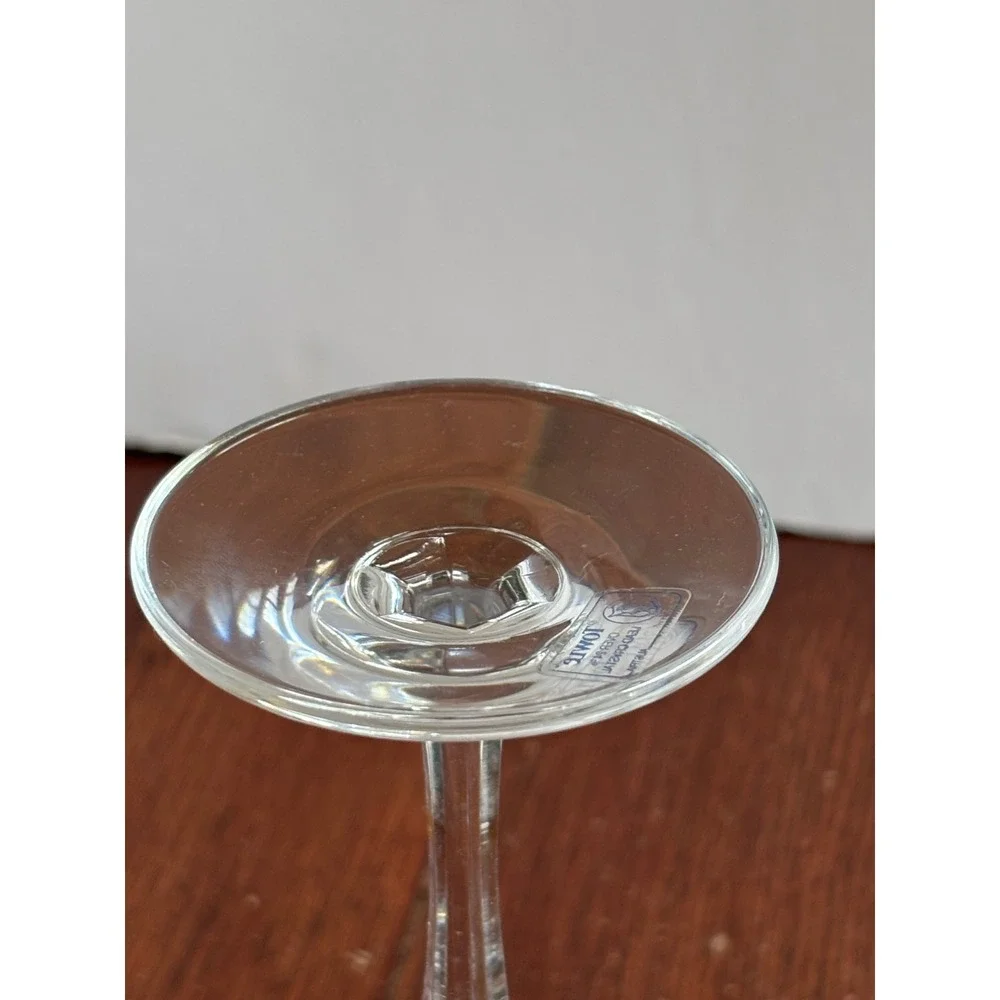 Towle Lead Crystal Martini Glass 7.5 Inch Clear Stemware Austria Faceted Stem‎